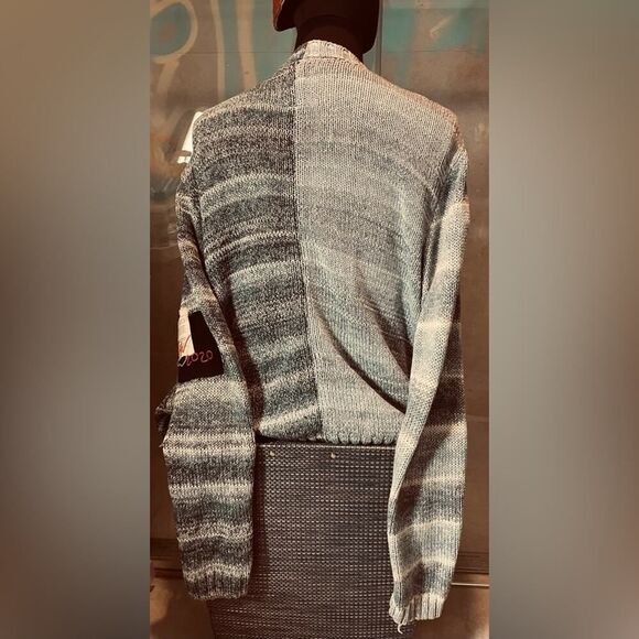 Paul & Shark Sweater - Greg Lauren Blue Sweater - Size Medium - Wool Cardigan - - Picture 4 of 9